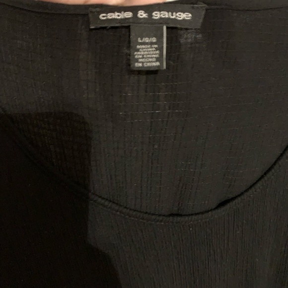 Cable & Gauge Womens Tie Hem Top, Large, Like New - Picture 6 of 13